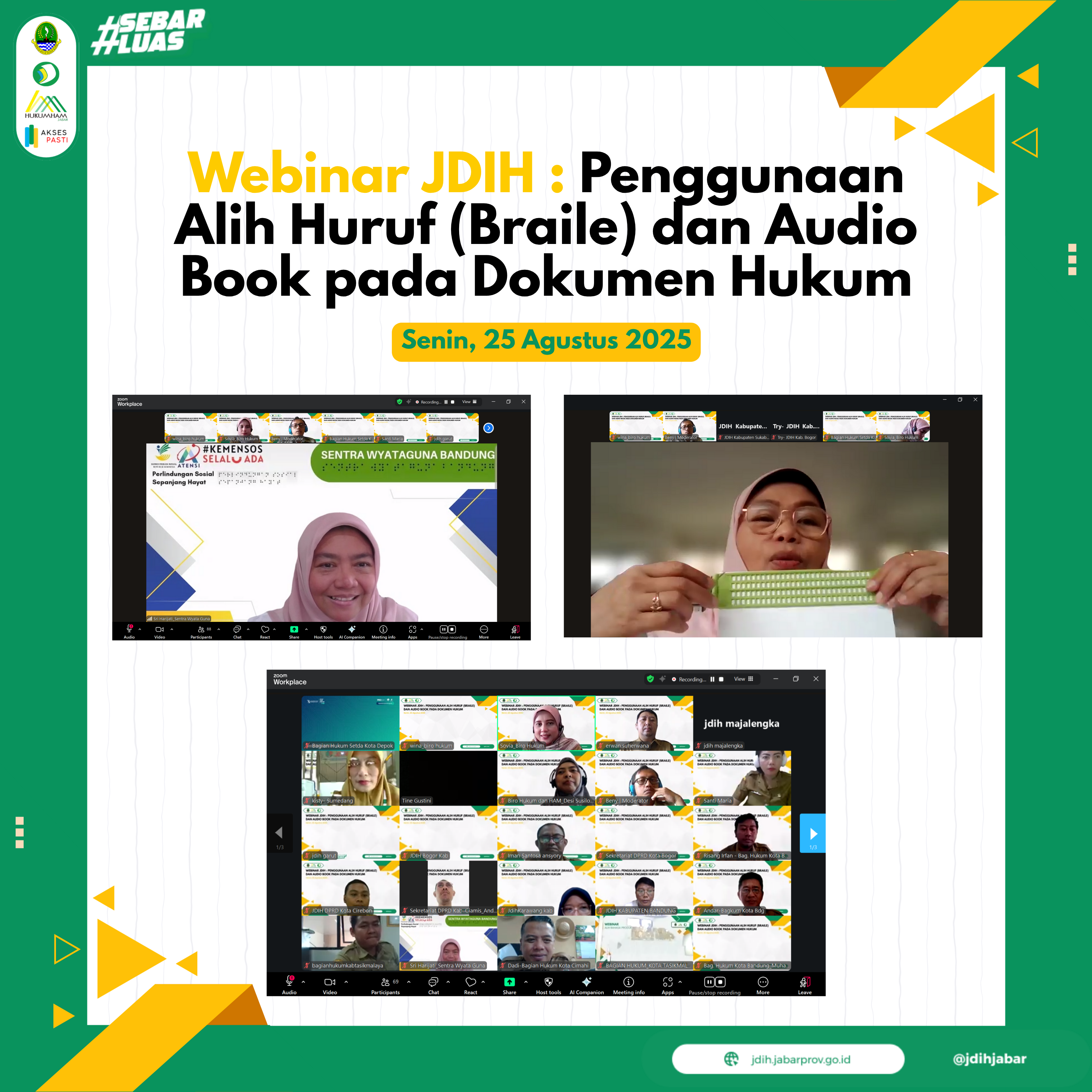 Penggunaan Alih Huruf (Braile) dan Audio Book pada Dokumen Hukum